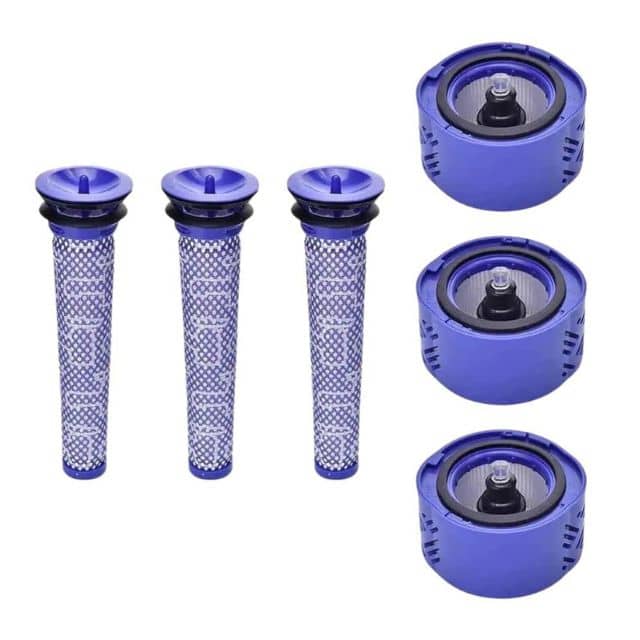 Pack de 3 filtres et 3 pré filtres pour aspirateur Dyson V6