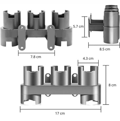 Dimensions du support mural pour accessoires aspirateur Dyson