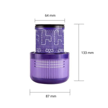 Taille du filtre Dyson V12